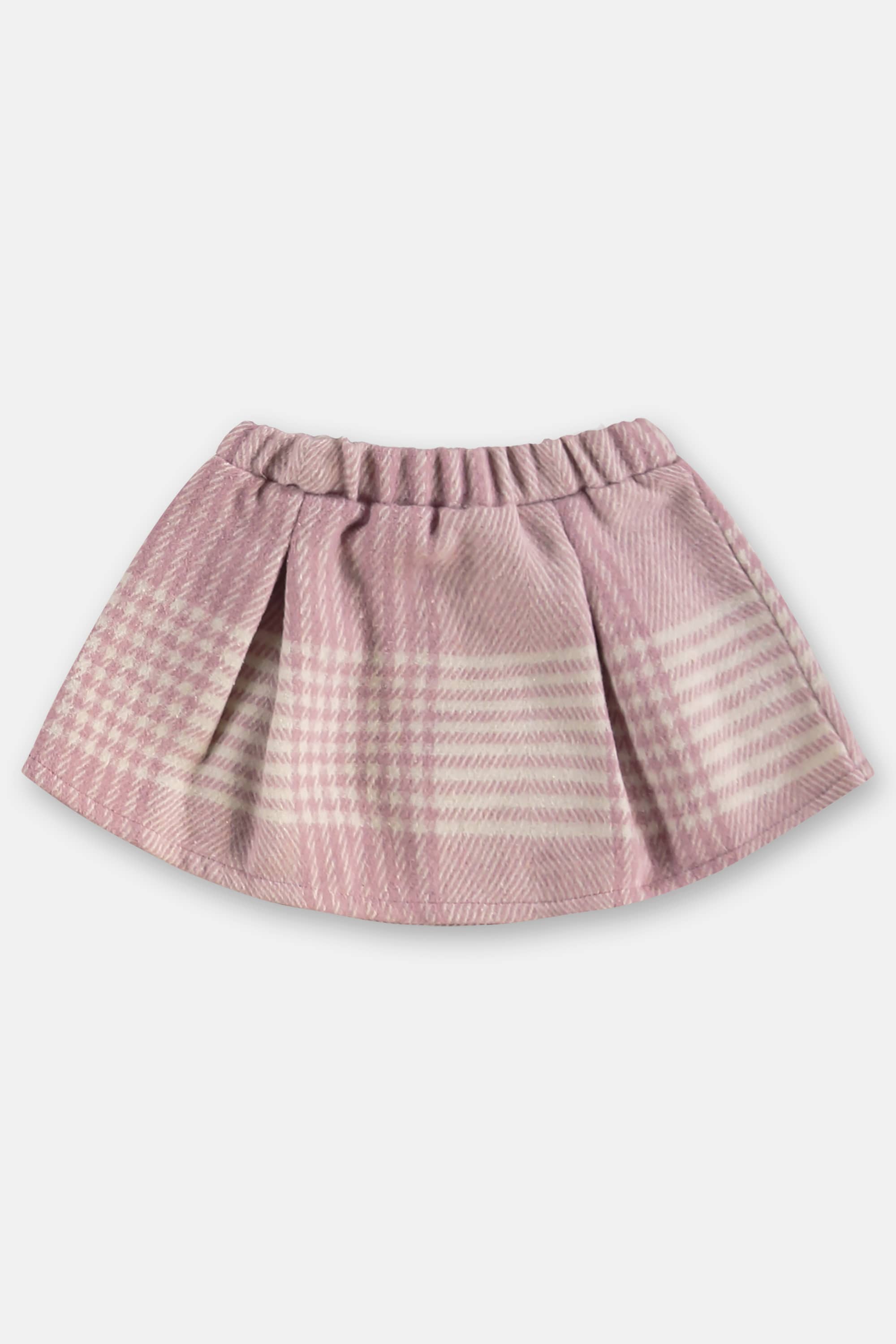 Conjunto para Bebê Menina com Body em Suedine e Saia Xadrez (Off White) Up Baby - Imagem 4